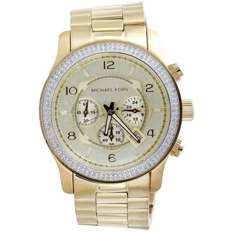 gold and diamonds mens michael kors watch|Michael Kors chronograph gold.